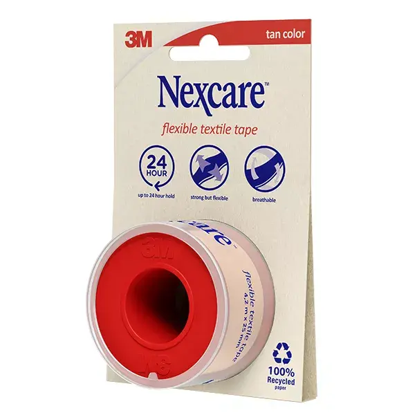 Curativo têxtil macio Nexcare™ 4,2 m x 25 mm - Pacote com 1 rolo