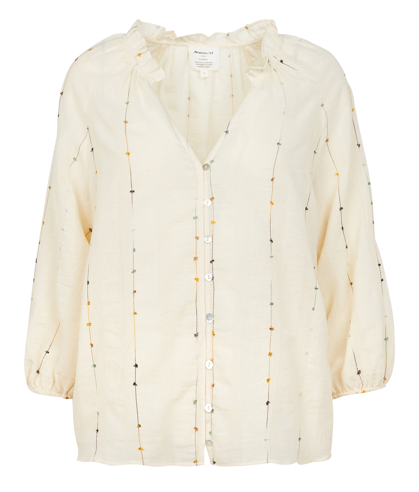 BLANCA - Chemise ample en coton mélangé | Blanc