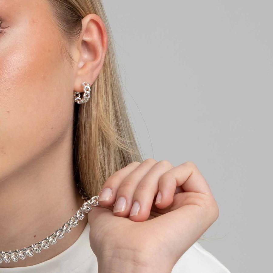 Snö Of Sweden Gina Ring Earring Plain Silver Onesize