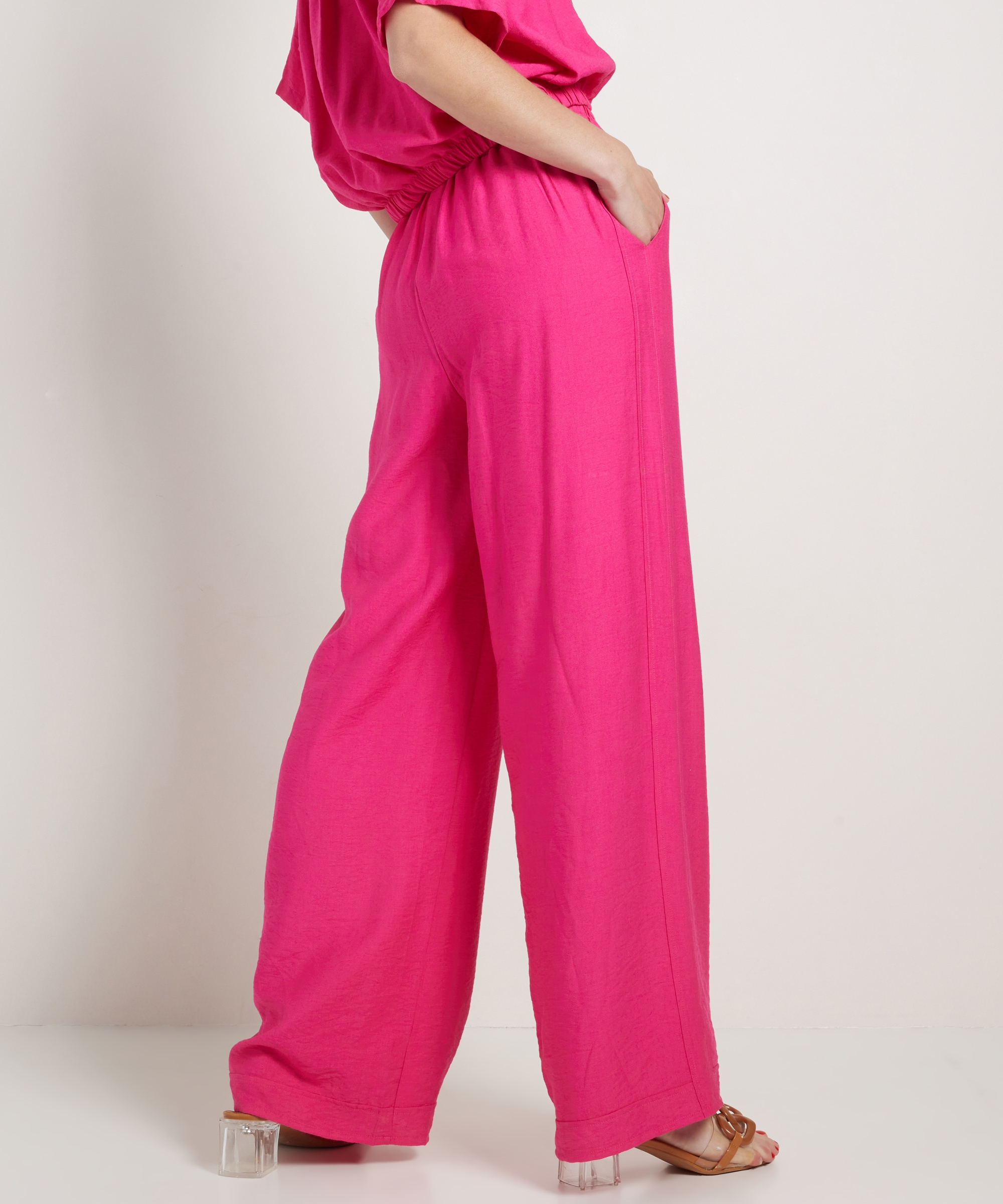 uni wide fit broek elastische boord