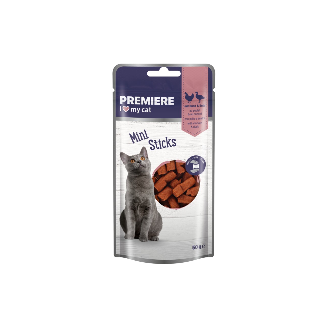 PREMIERE Mini Sticks Huhn und Ente 7x50 g