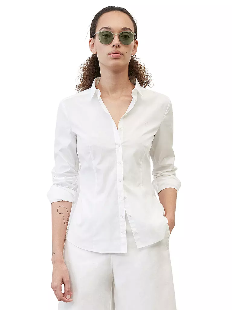 MARC O'POLO Hemdbluse weiss