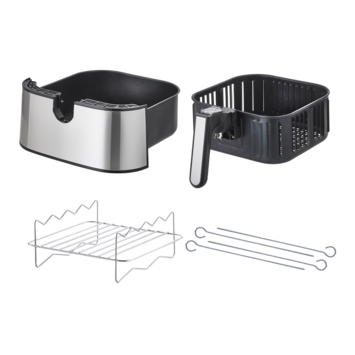 Inventum Airfryer GF500HLD - Hetelucht friteuse - 5 liter - 1700 watt - Zwart/RVS