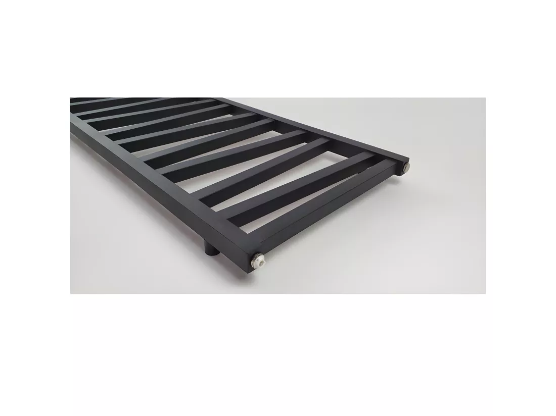 Radiateur sèche-serviettes eau chaude design CYRKA 97 x 50 cm noir mat
