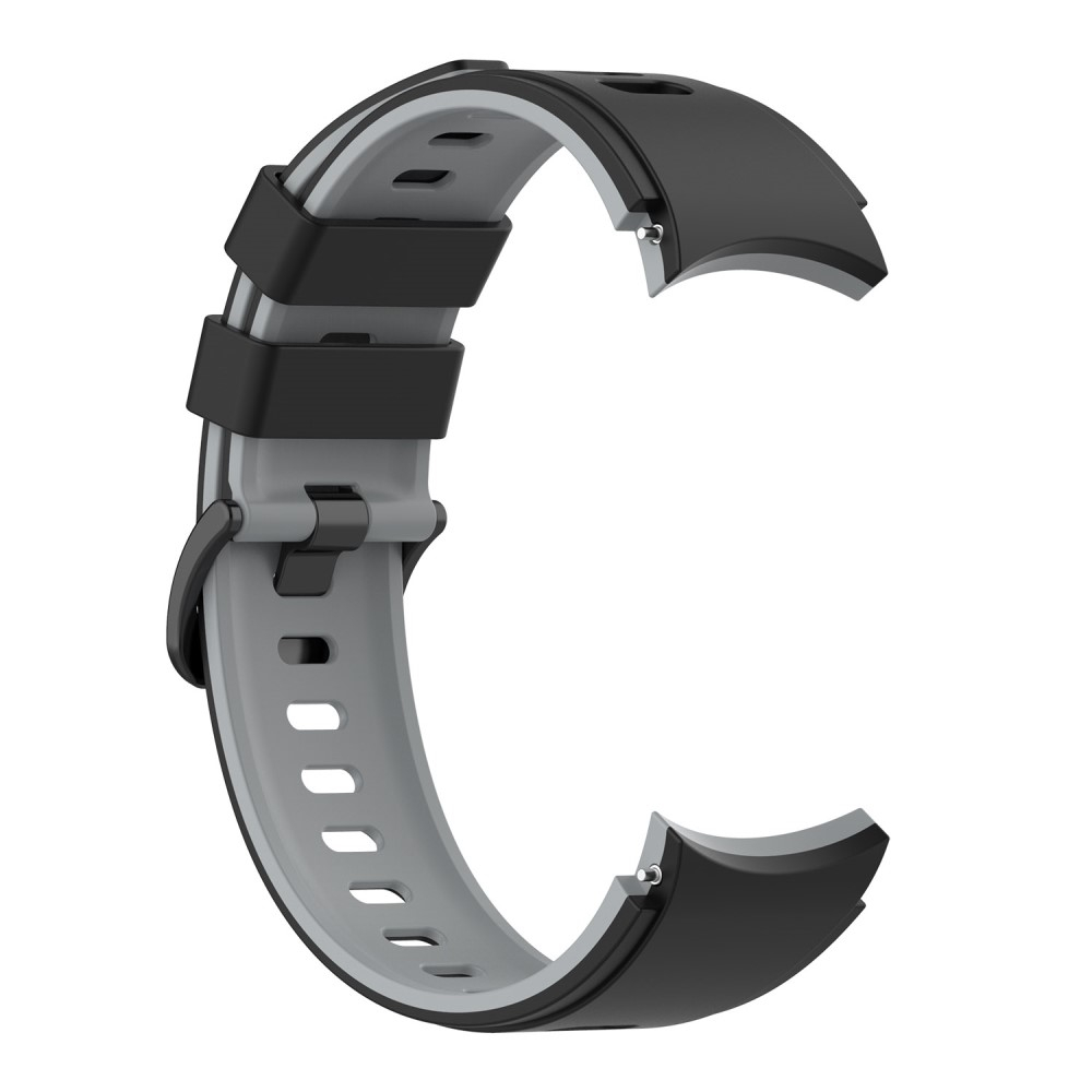 Samsung Galaxy Watch 4 (40mm) Soft Silikon Armband Dual Color (Gelenkumfang: 180-220mm) - Schwarz / Grau