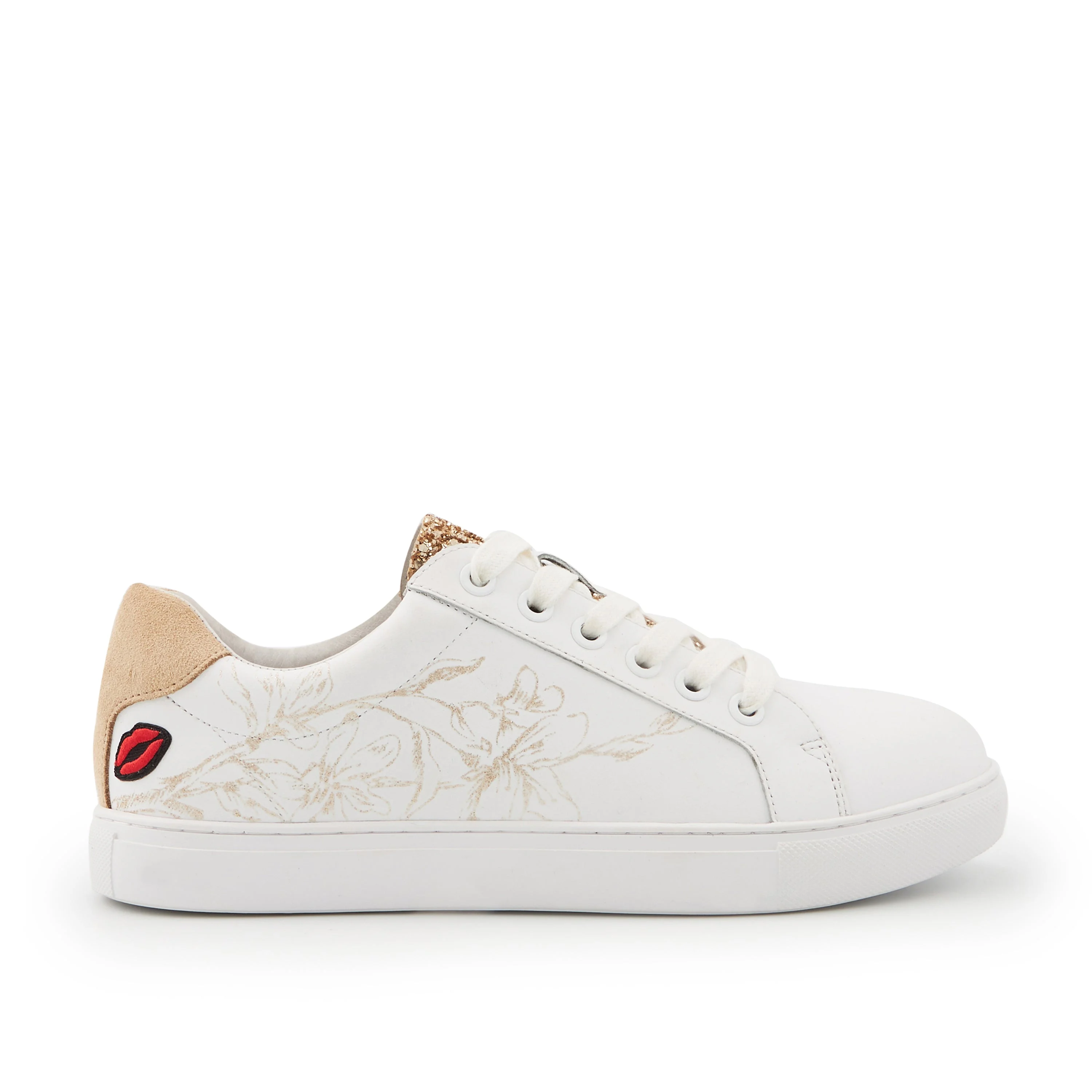 SIMONE FLOWERS - Sneakers en cuir | Blanc
