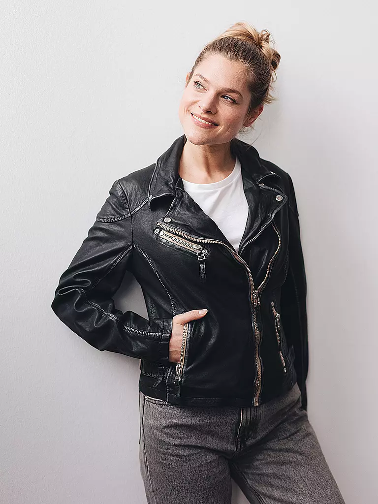 GIPSY BY MAURITIUS Lederjacke schwarz