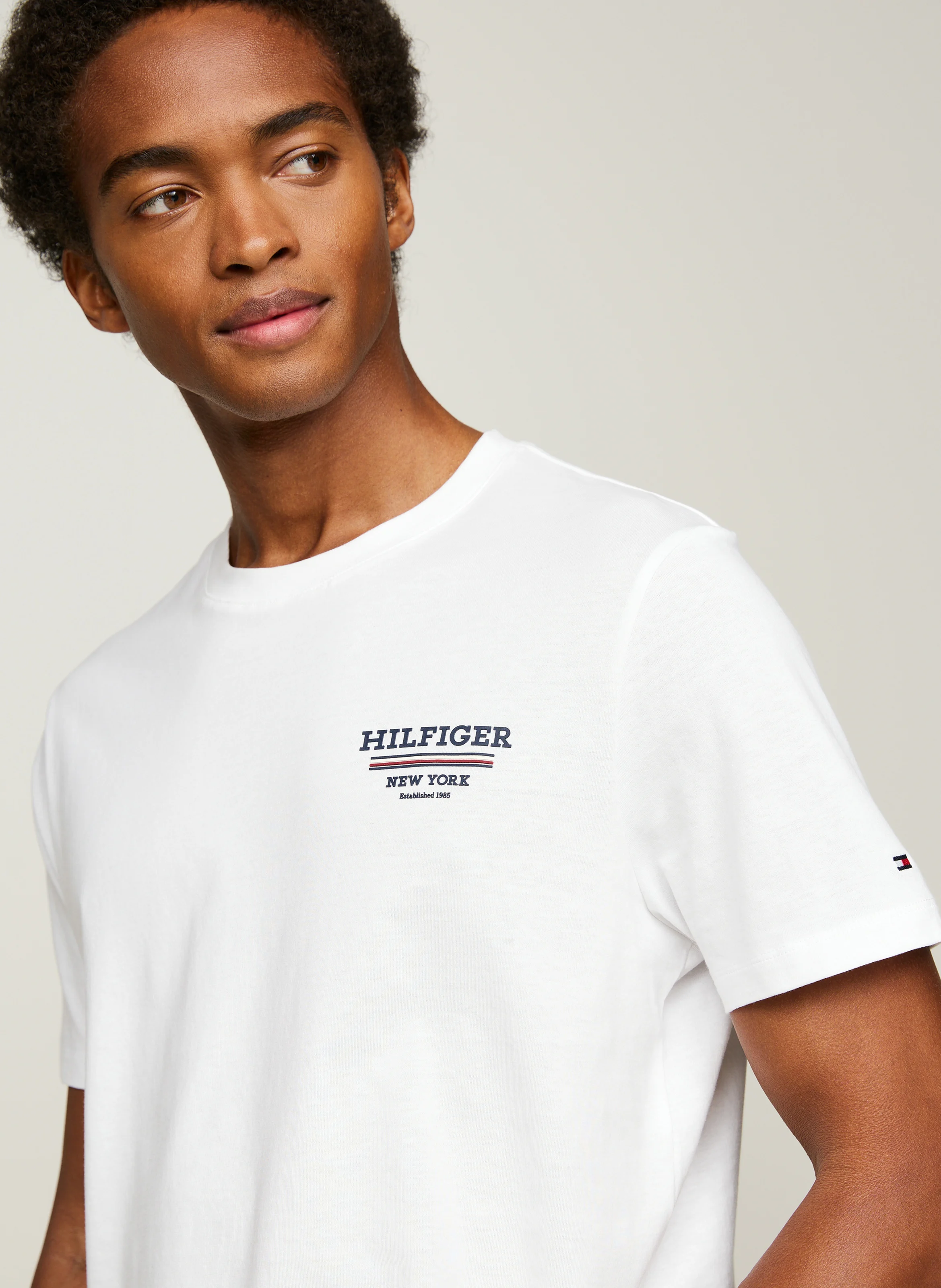 Tee-shirt col rond en coton | Blanc