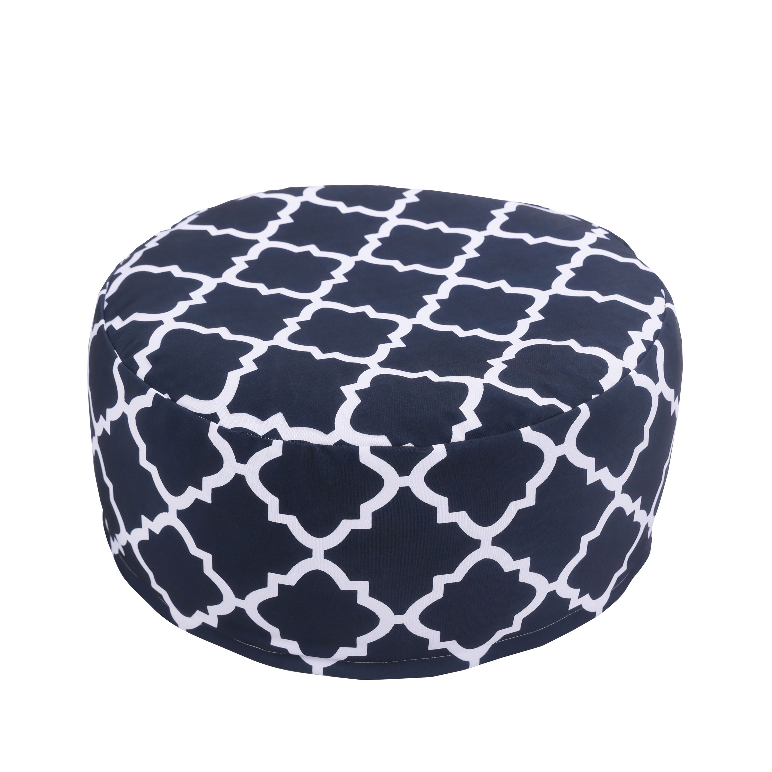 Outdoor Pouf aufblasbar PATTY dunkelblau/weiss
