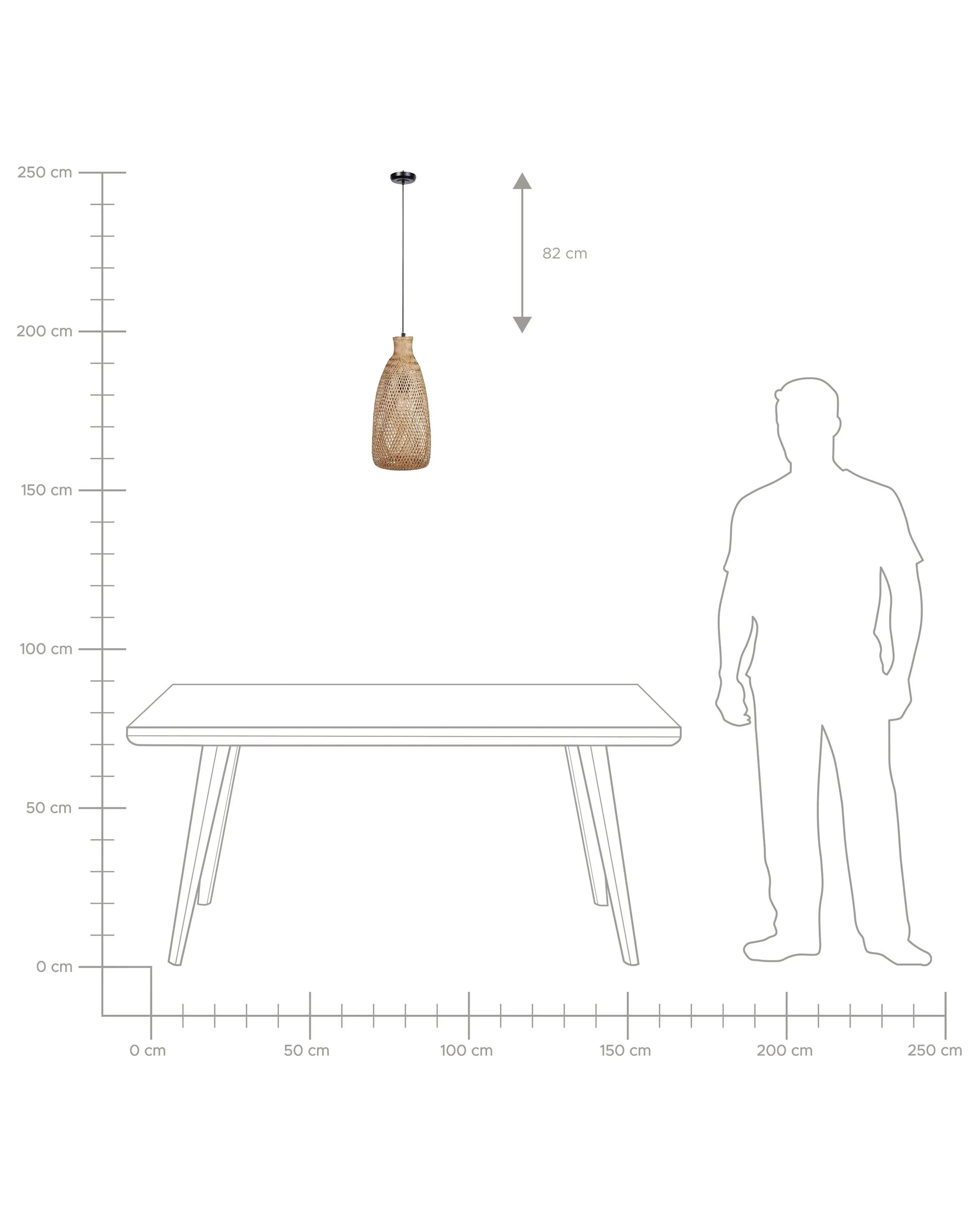 Hanglamp LWELA Bamboehout Natuurlijk