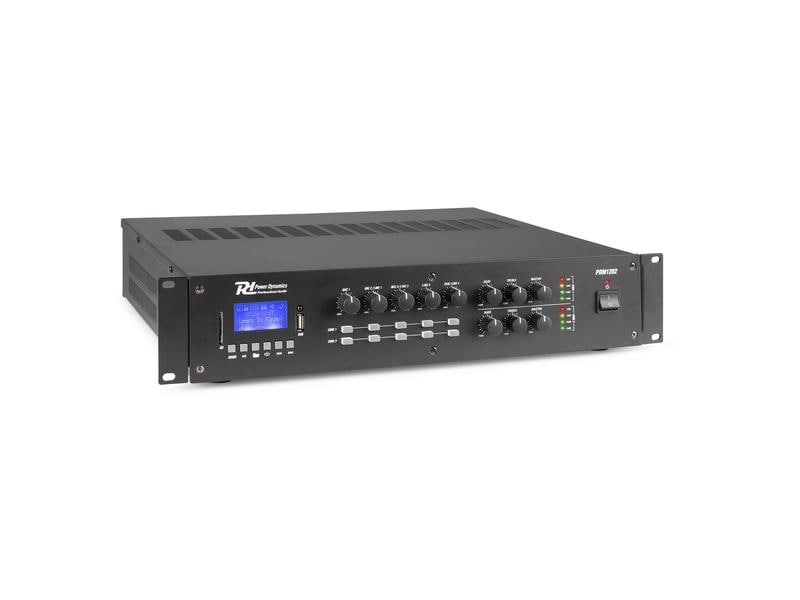 Power Dynamics Verstärker Pro PRM1202 2-Zonen Matrix-Verstärker mit 2x 120 Watt Leistung