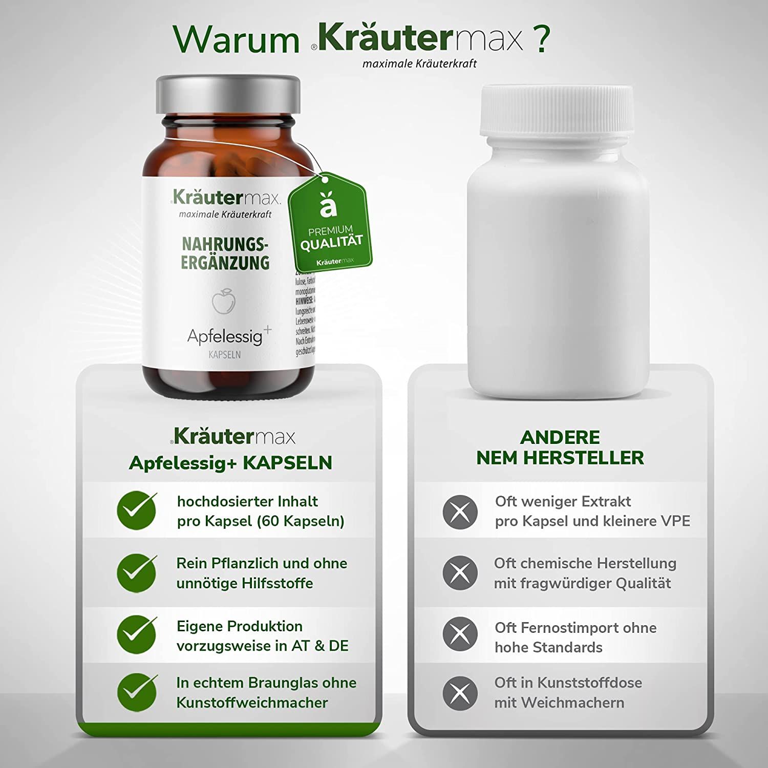 Kräutermax Apfelessig plus Kapseln