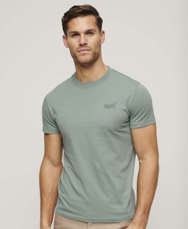 Superdry ESSENTIAL LOGO EMB TEE UB Seawater grey