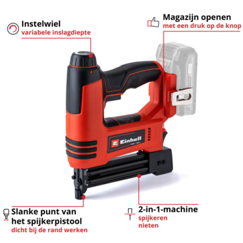 Einhell 18V tacker TE-CN 18 LI (zonder accu)