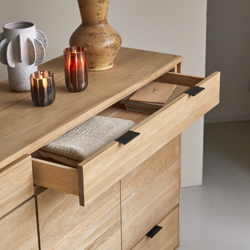 Buffet en chêne massif L 200 cm Senson