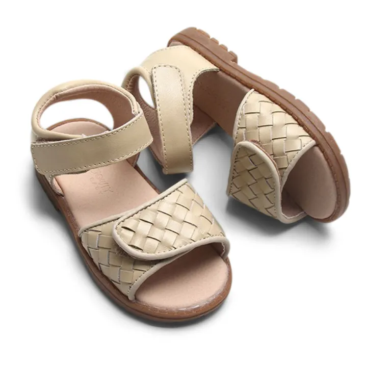 Consciously Baby Sandales Tissées Woven Cuir | Ecru