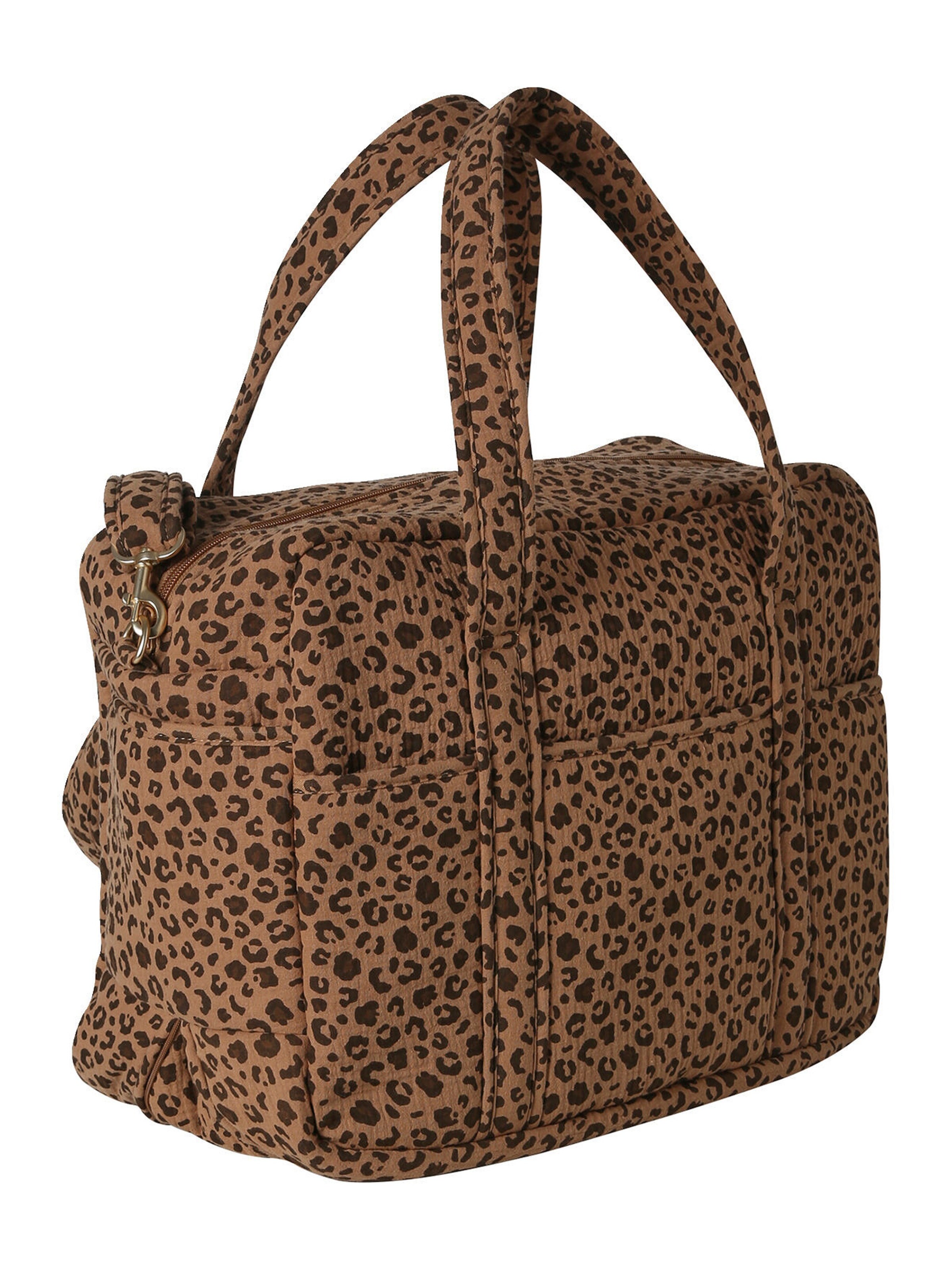 Envie de Fraise Bio-Kollektion: Wickeltasche mit Leoprint mit Recycling-Polyester beige