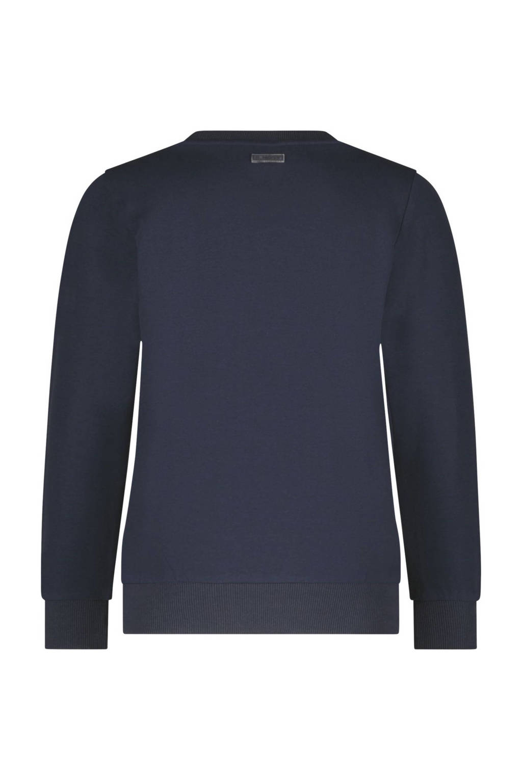 B.Nosy sweater Sven met printopdruk donkerblauw