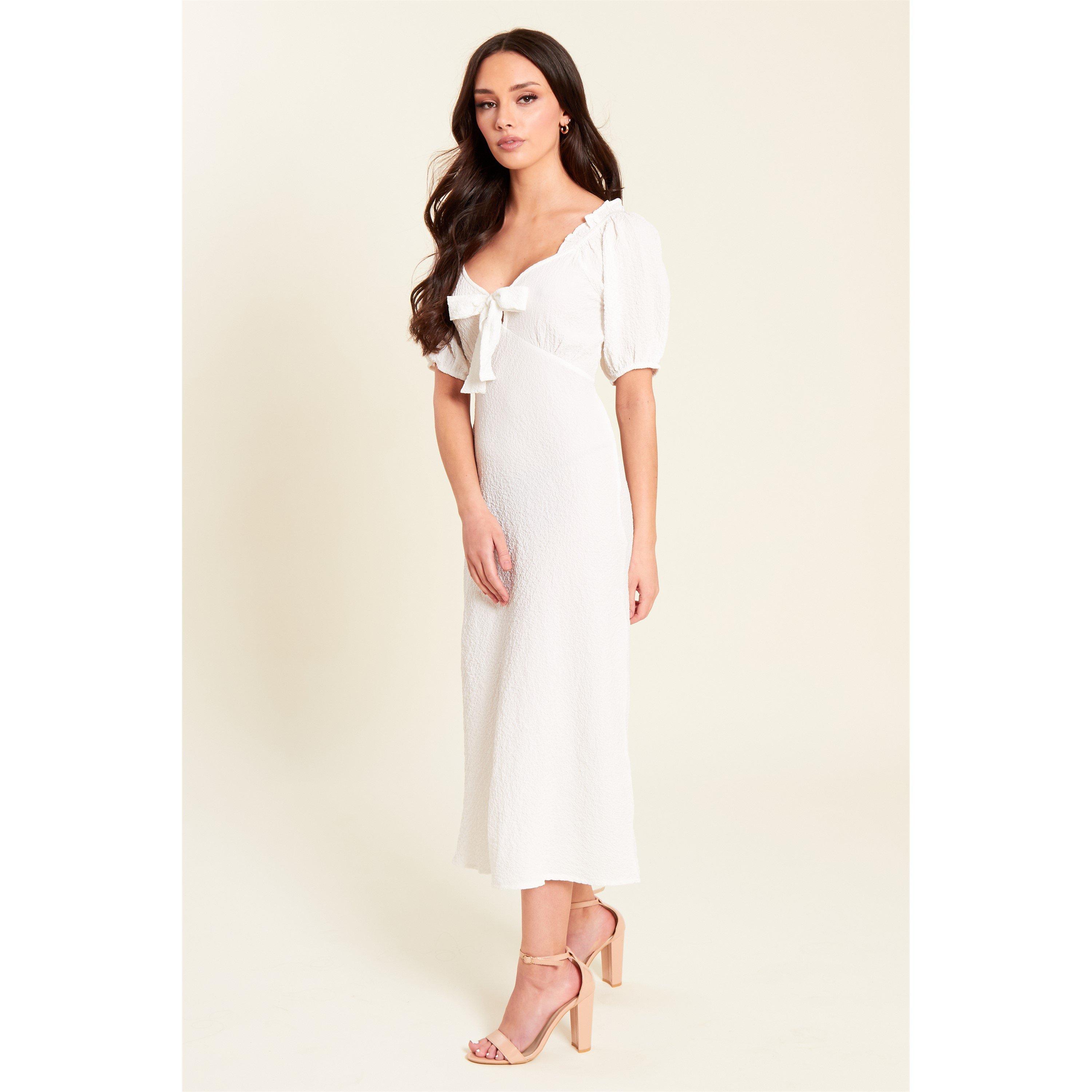 Be You Tie Tie Front Midi Dress
