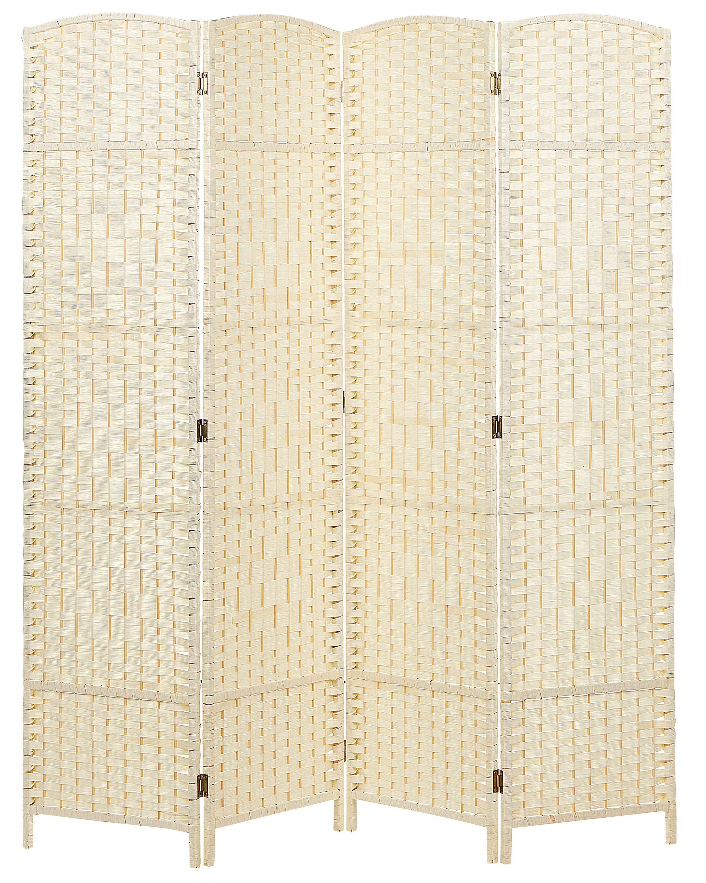 Roomdivider met 4 panelen LAPPAGO Lichtbeige 163 cm 170 cm