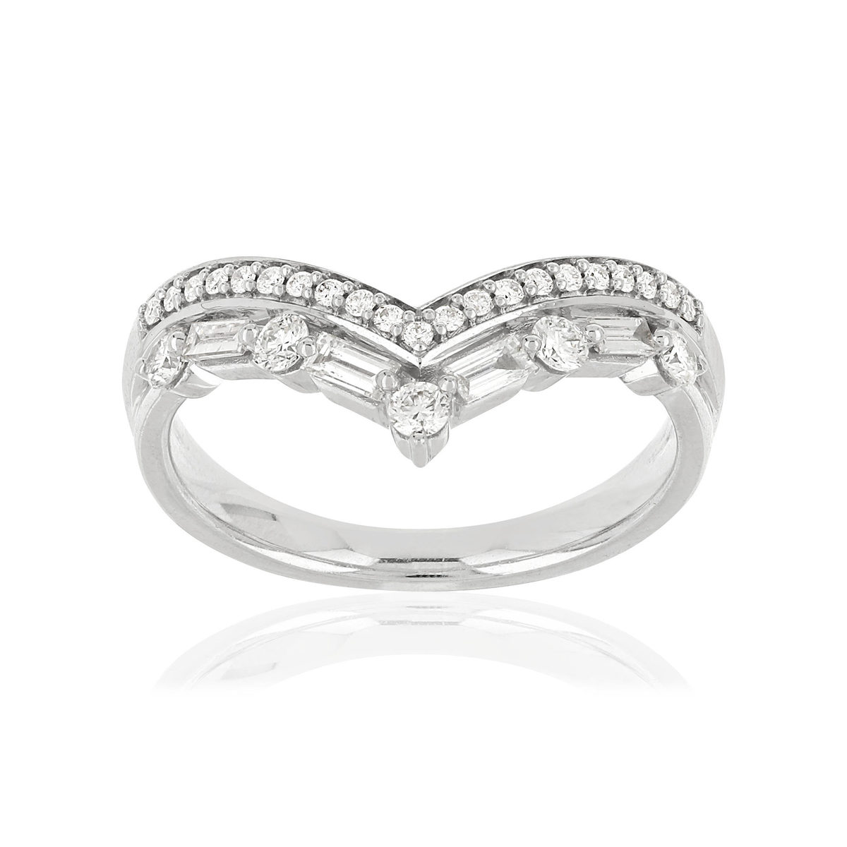 Bague MATY Or 750 blanc Diamants blancs