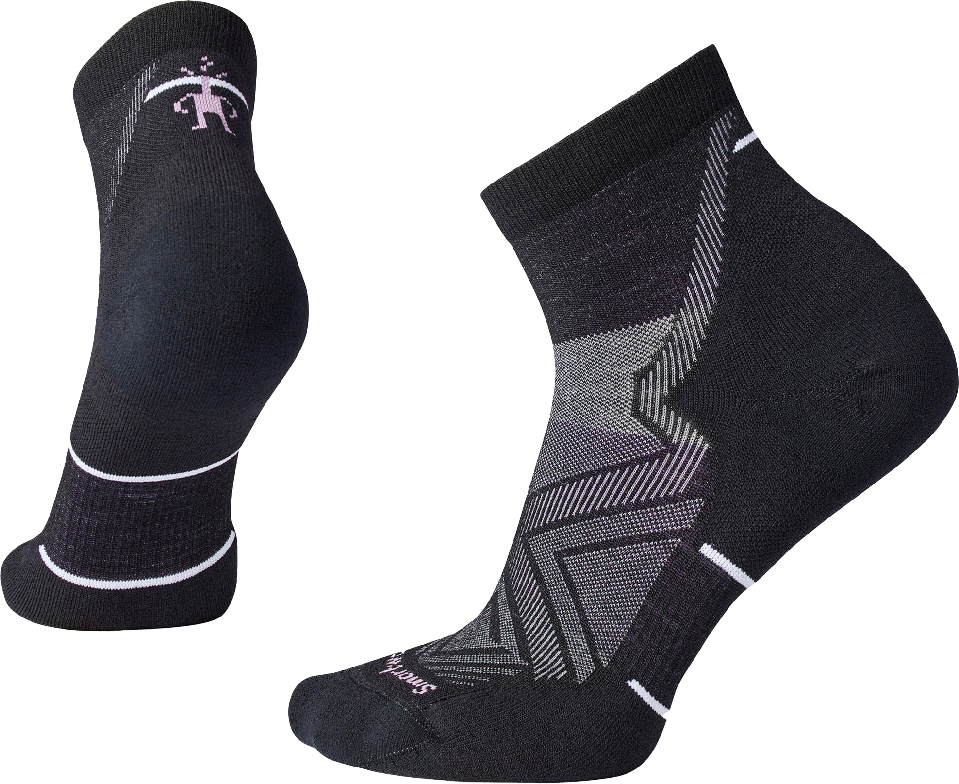 Run Targeted Cushion Ankle Socks Dame Black