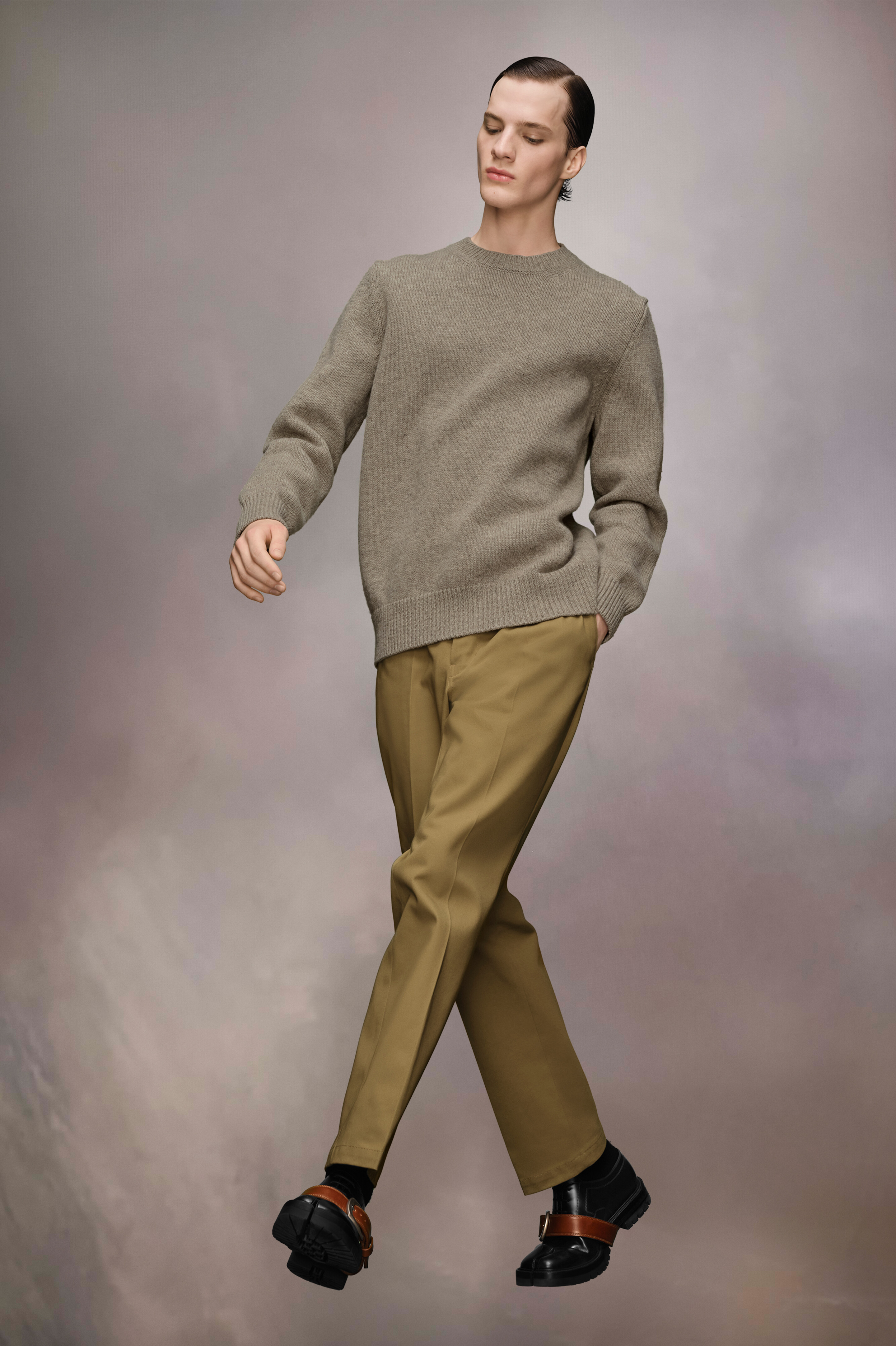 Pull en laine Shetland Beige