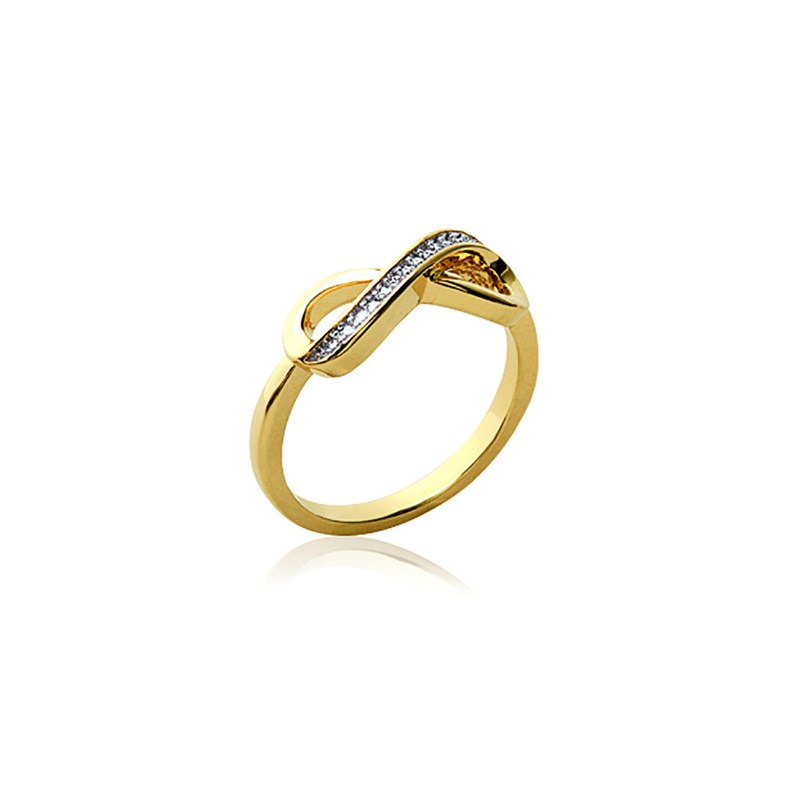 Bague Femme - Plaqué Or - Oxyde de zirconium