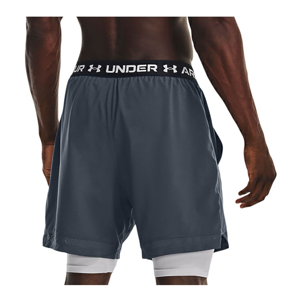 Under Armour UA VANISH WOVEN 2IN1 - Short Homme downpour gray/halo gray/halo gray