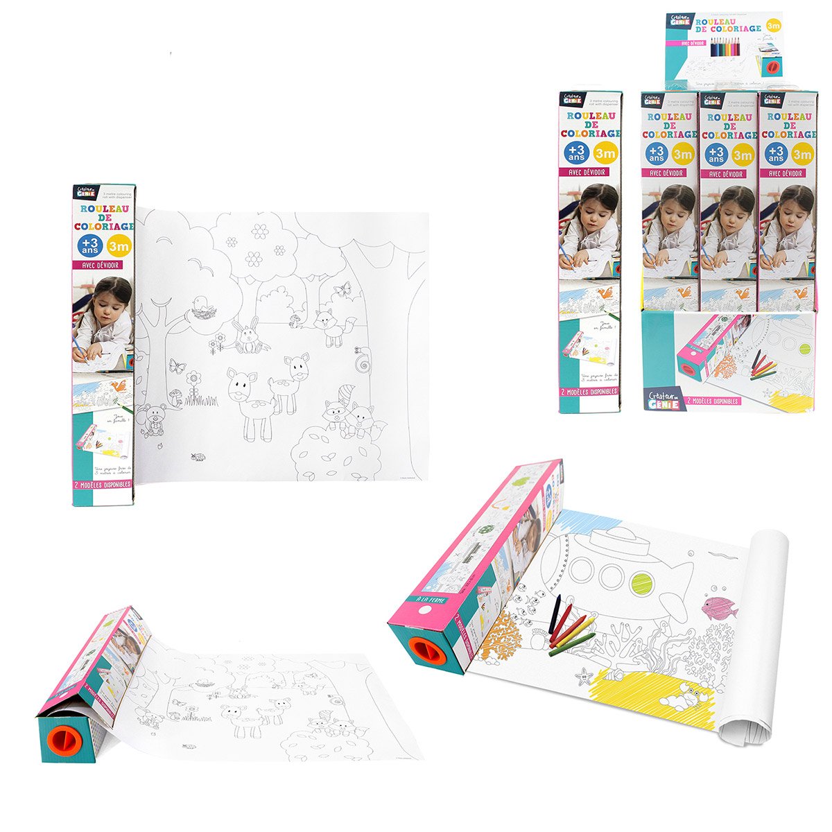 Rouleau de coloriage 3M avec dévidoir