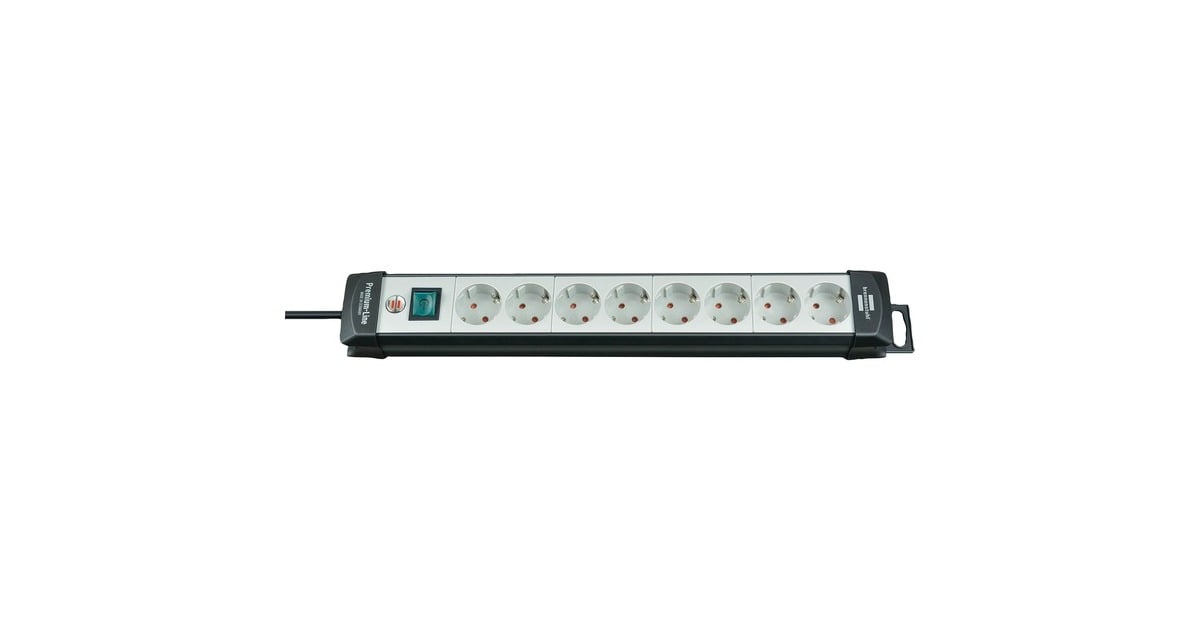 BrennenstuhlPremium-Line 8x stekkerdoos  (Zwart/lichtgrijs, 1951580101, voor 8 stekkers, 5m)
