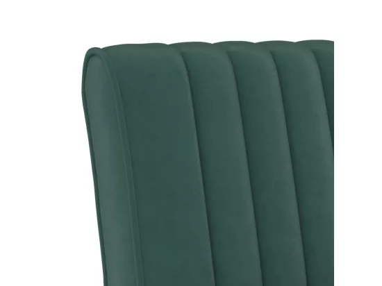 Fauteuil sans accoudoirs vert foncé velours