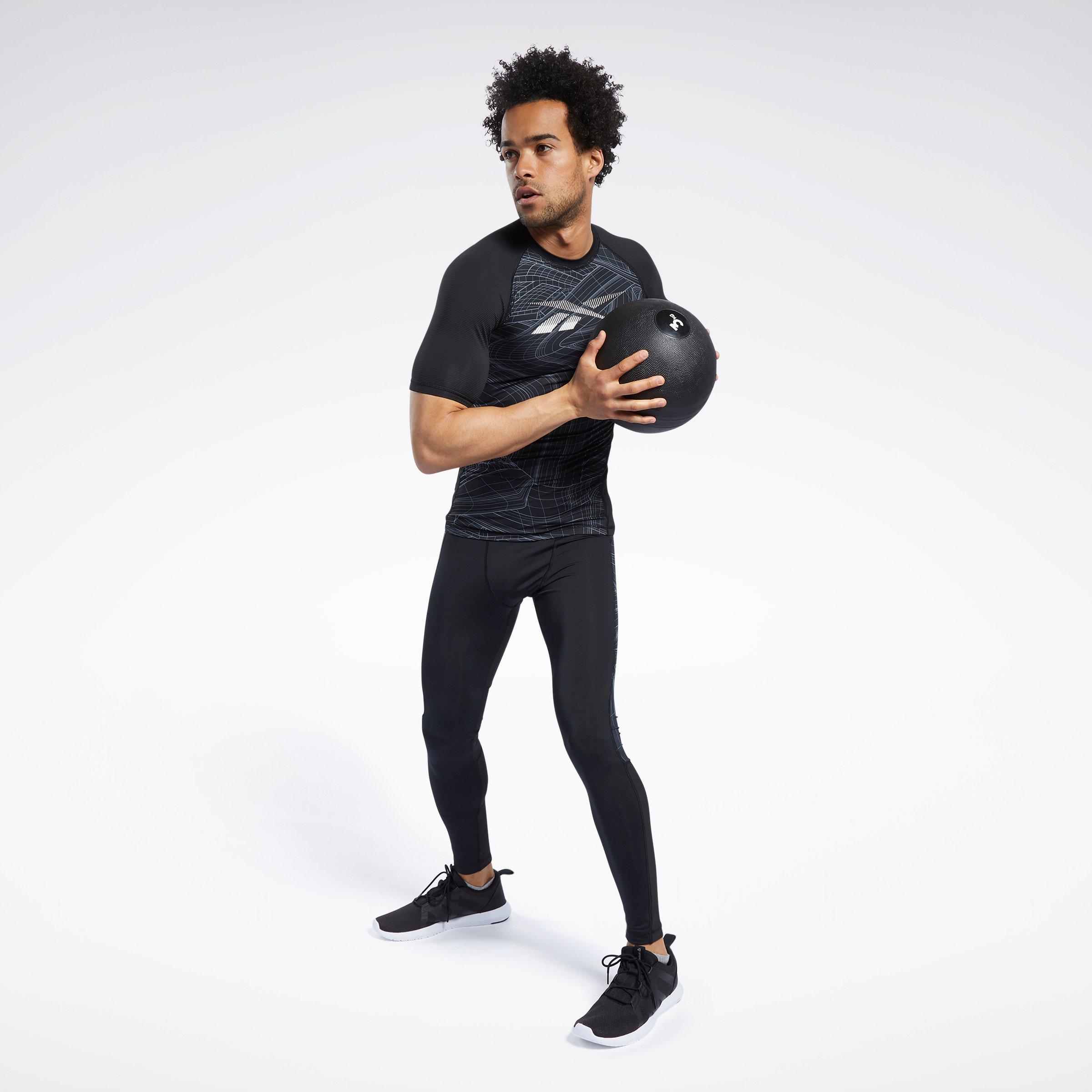 Reebok Compression Printed Short Sleeve Tee male