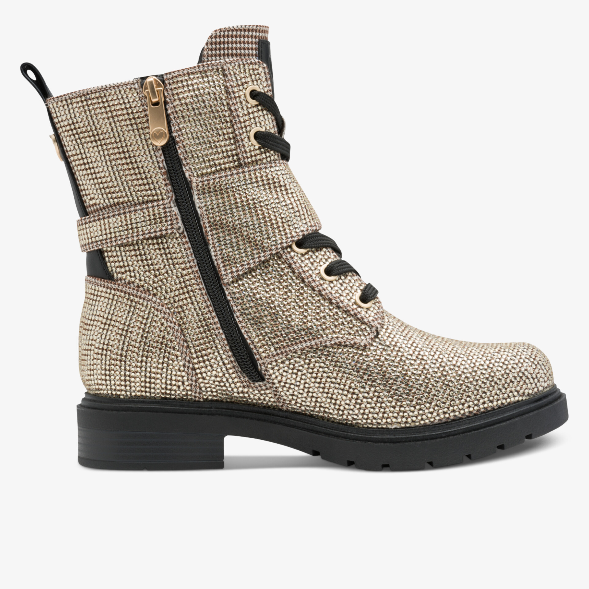 MARCO TOZZI Damen Schnürstiefeletten gold