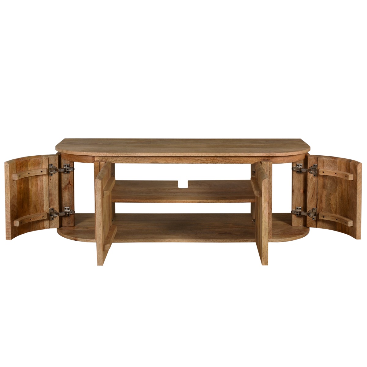 Livli Estrela badmeubel met ribbelfront 130cm mangohout zonder waskom