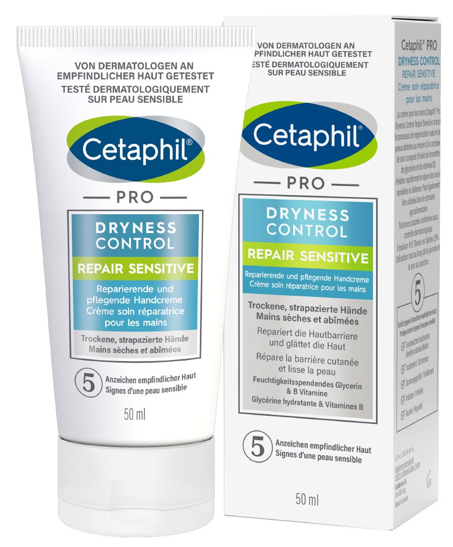 CETAPHIL PRO DRYNESS CONTROL REPAIR SENSITIVE reparierende und pflegende Handcreme<br>50 ml, Tube, Creme, Handcr