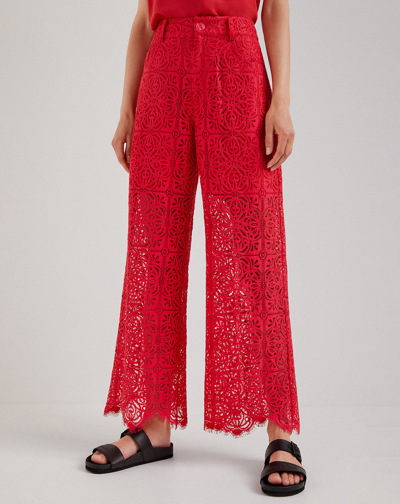 Desigual Pantalon Aline rouge