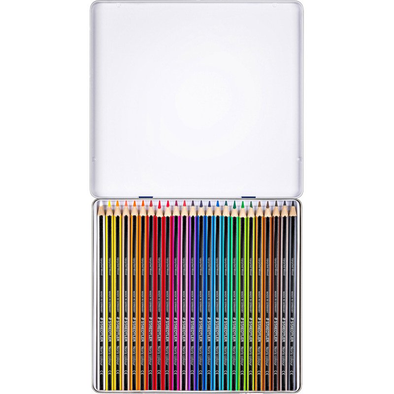 Crayon de couleur Staedlter Noris Colour 185 - Boîte métal de 24
