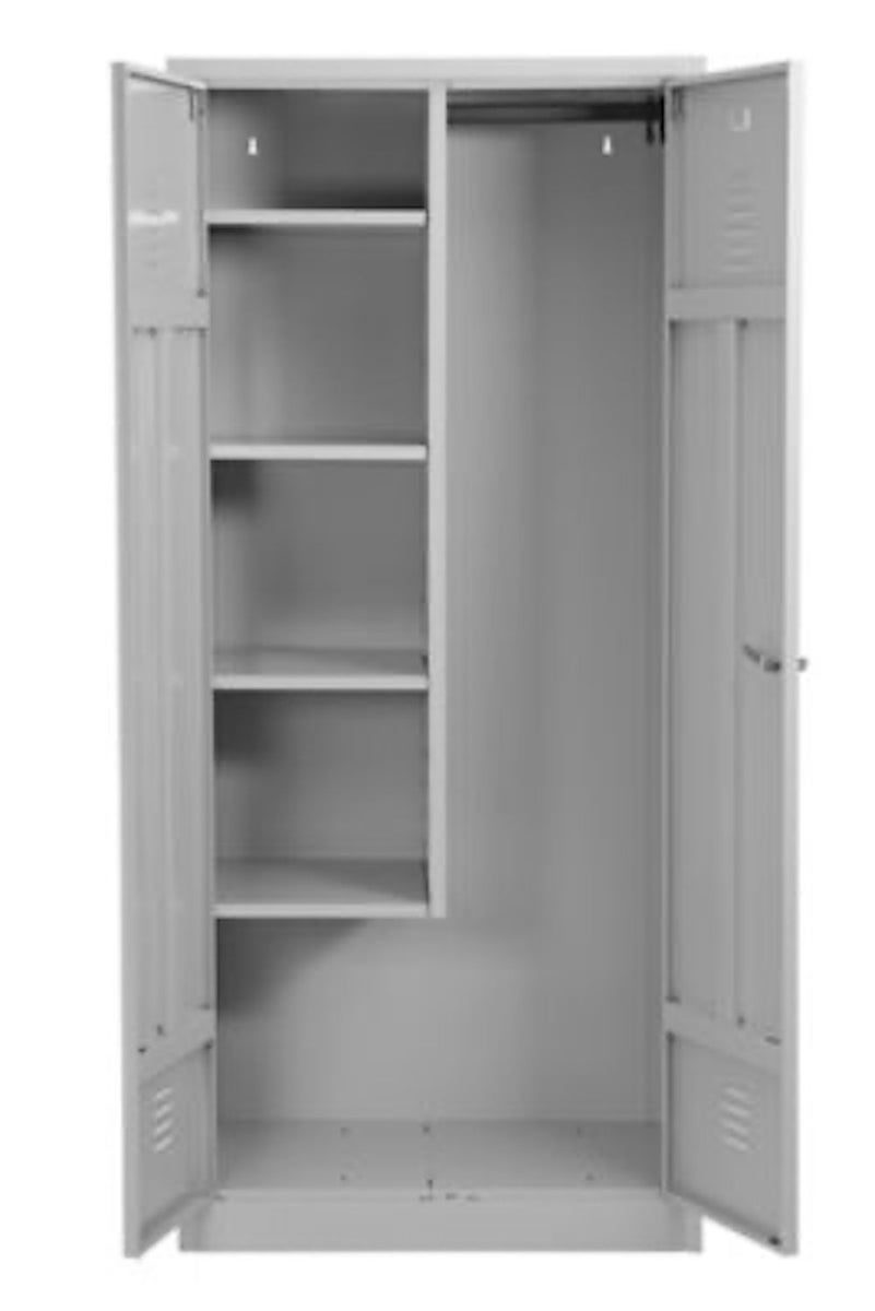 PROREGAL Dolphin metalen locker, HxBxD 180 x 80 x 50 cm, cilinderslot, grijs