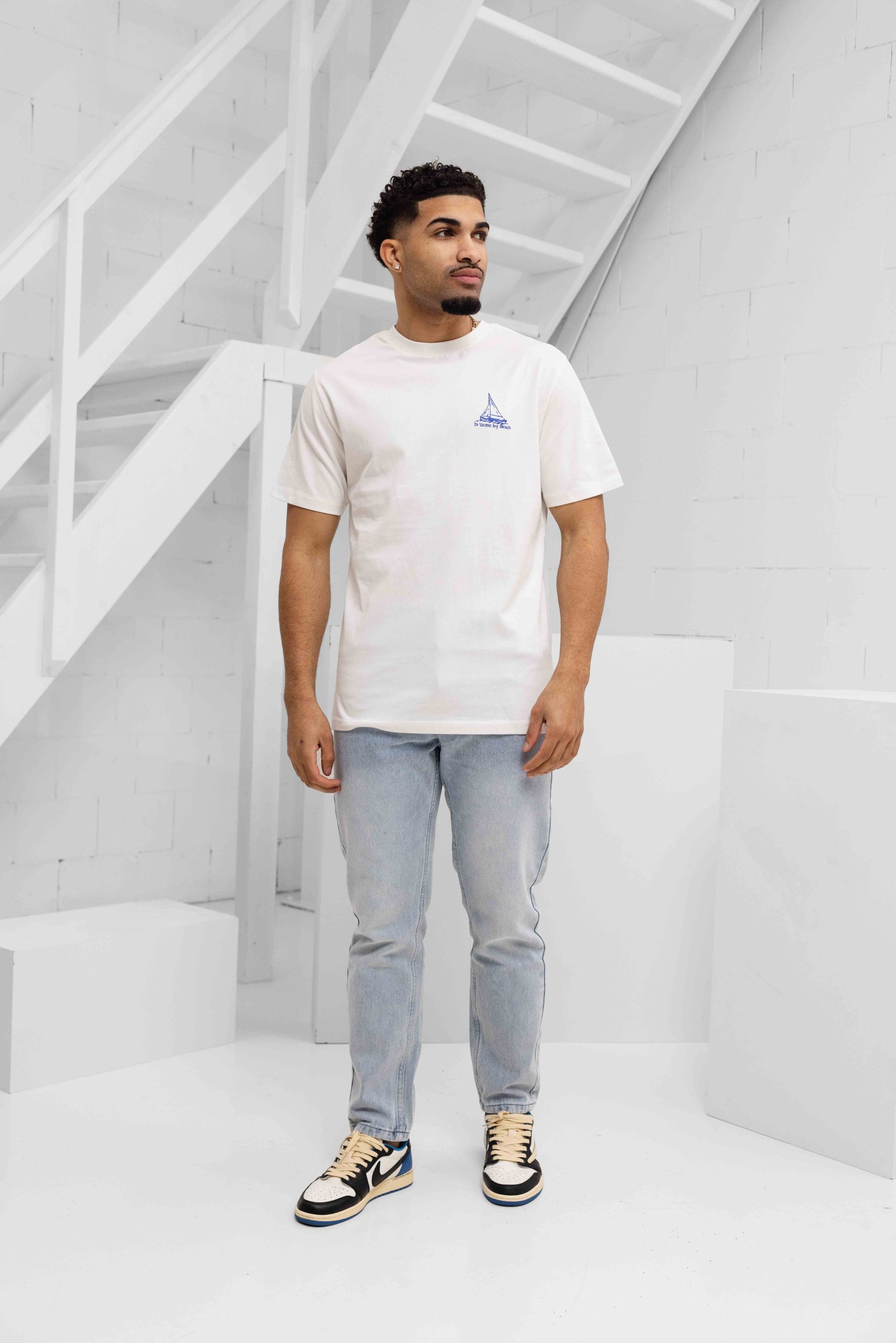 24 Uomo Au Sud T-Shirt Heren Gebroken Wit