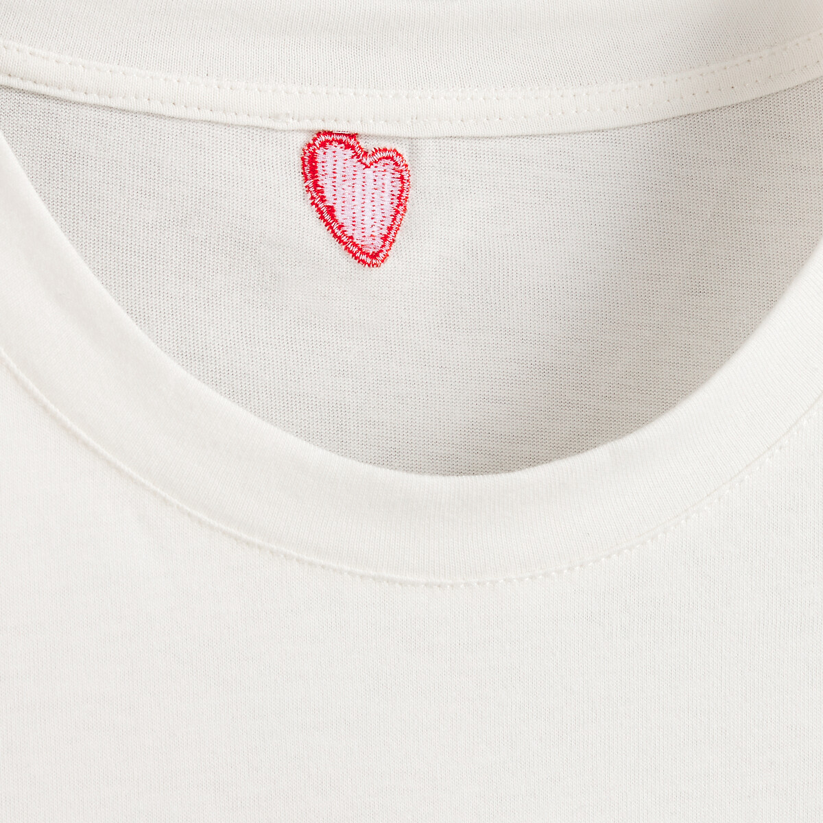 COLEÇÃO LA REDOUTE<br>Camiseta com gola redonda e mangas curtas