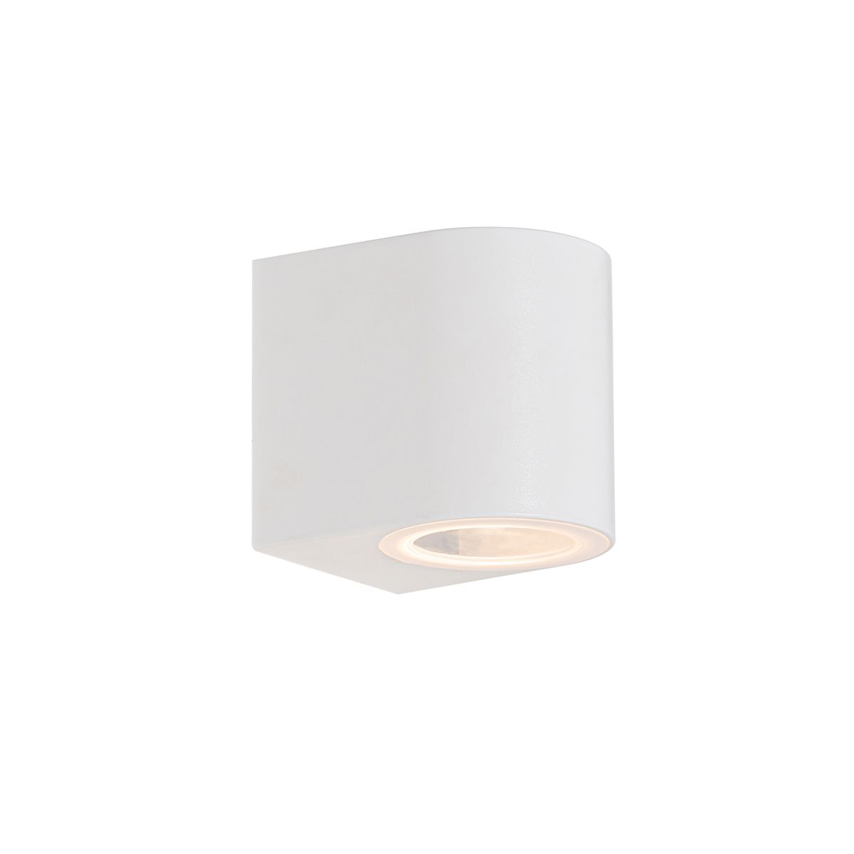 Moderne buiten wandlamp wit kunststof ovaal - Baleno