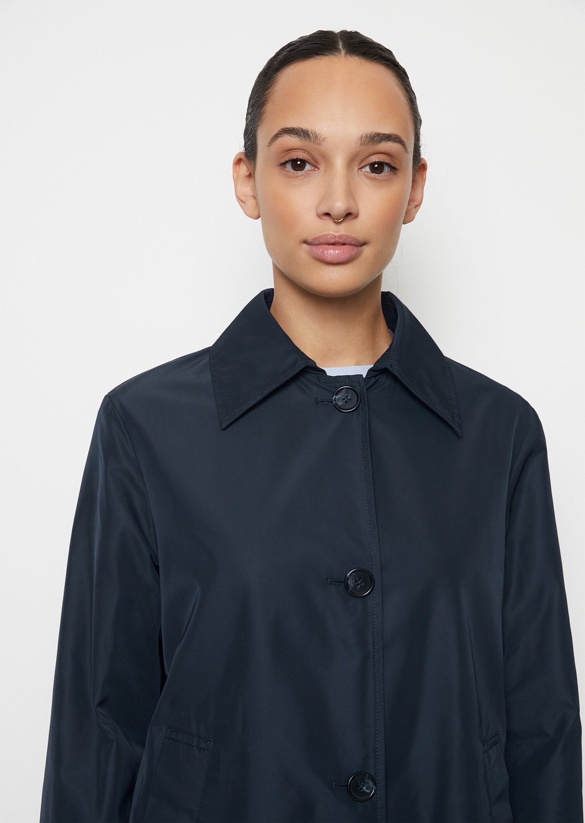 Car Coat A-Linieaus recyceltem Polyester