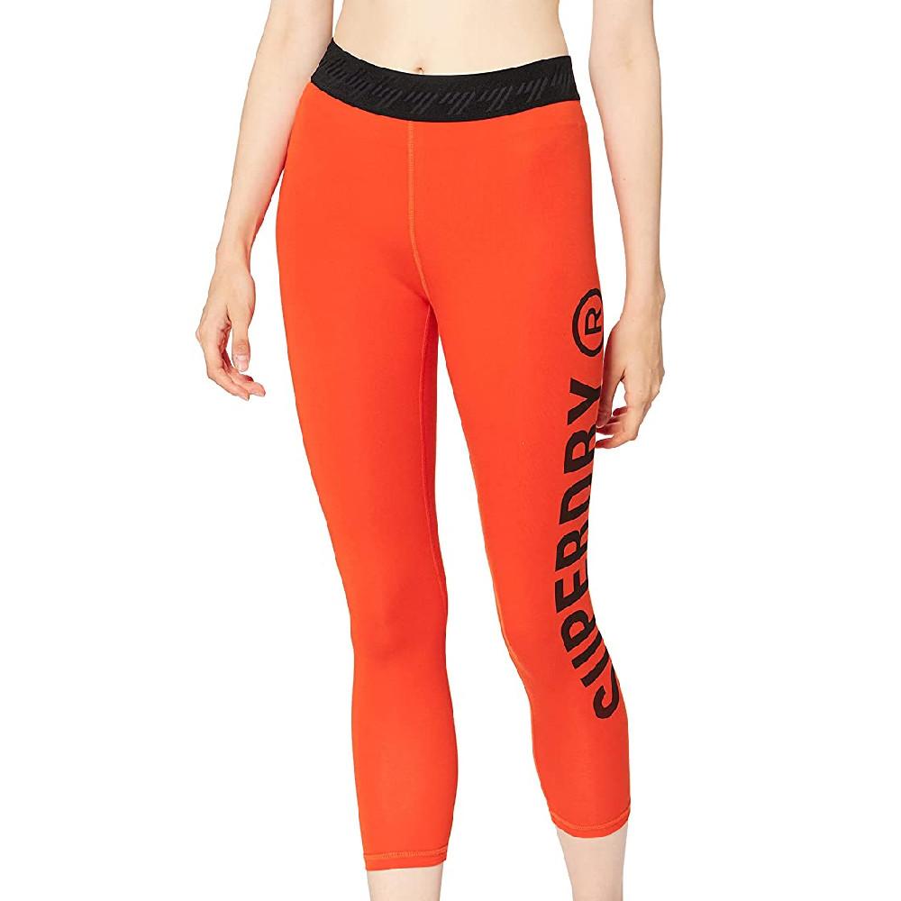 Superdry Legging Orange Femme Superdry Essential 78