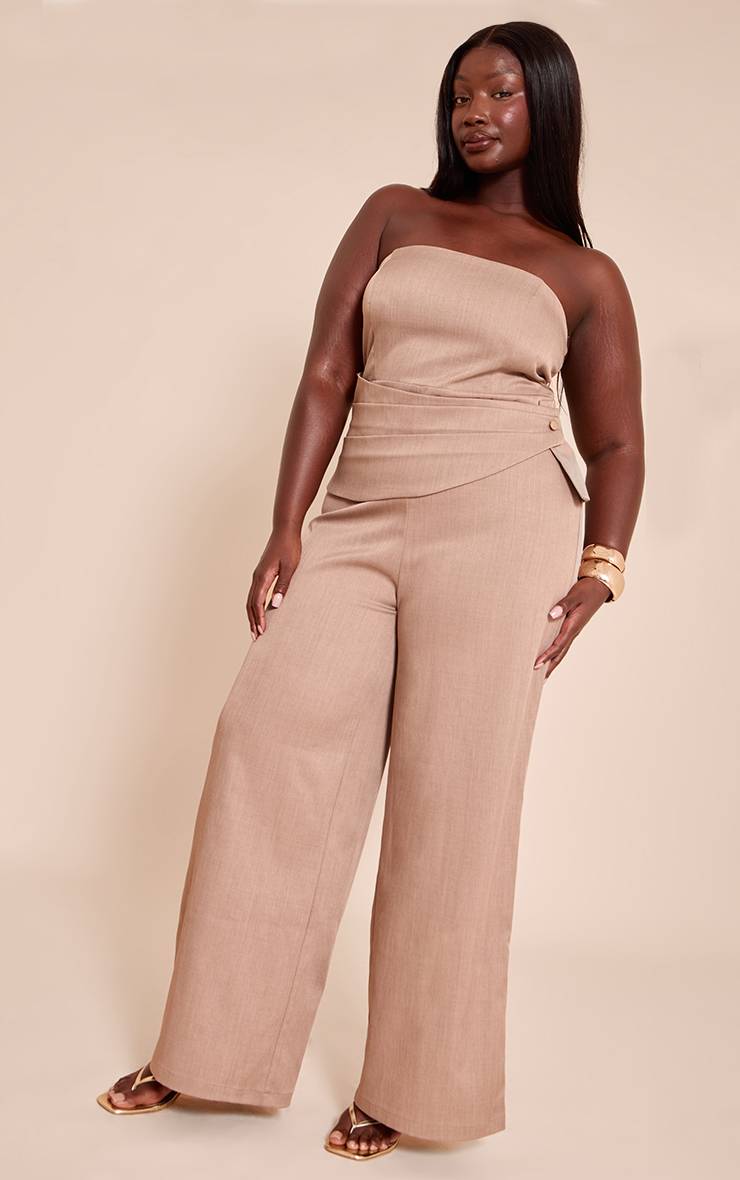 Champignon Combinaison Grande Taille Bandeau Tissé Avec Détail Nœud