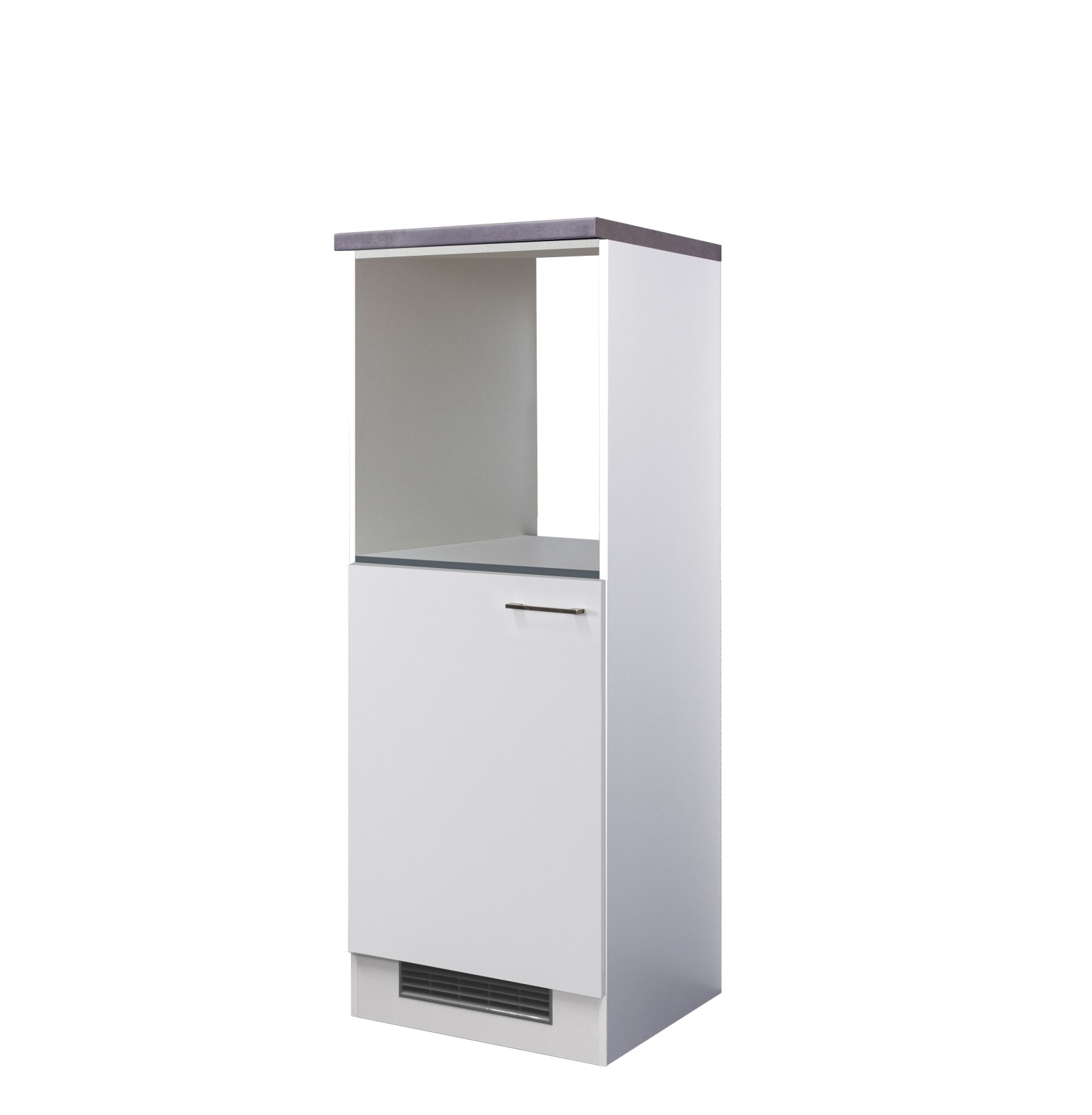 Kühlschrank-Backofenumbau ELEA - weiß-Beton - 169,5 cm hoch