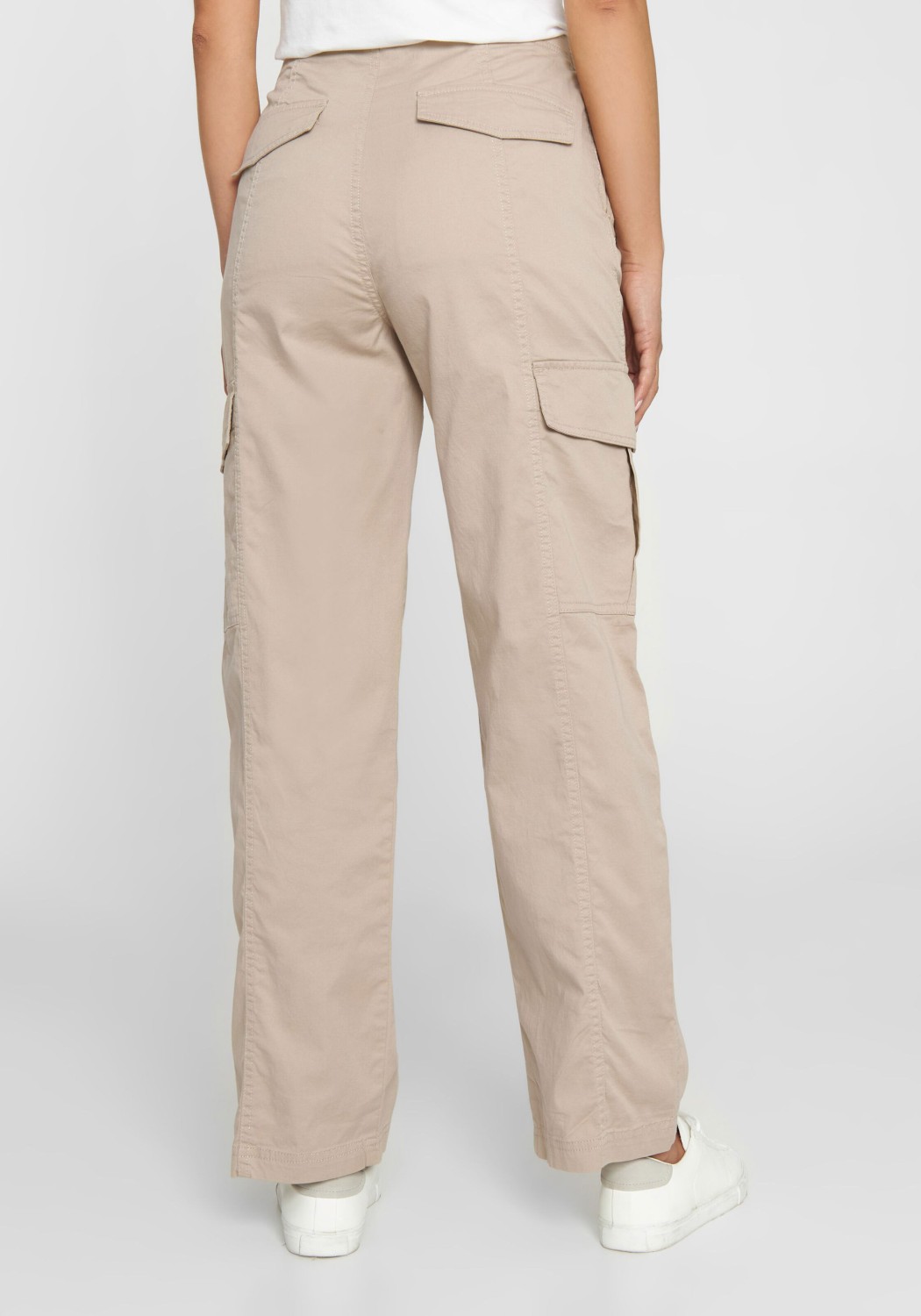 Knowledge Cotton Apparel Damenhose Cargo Twill Pants Light Feather Gray