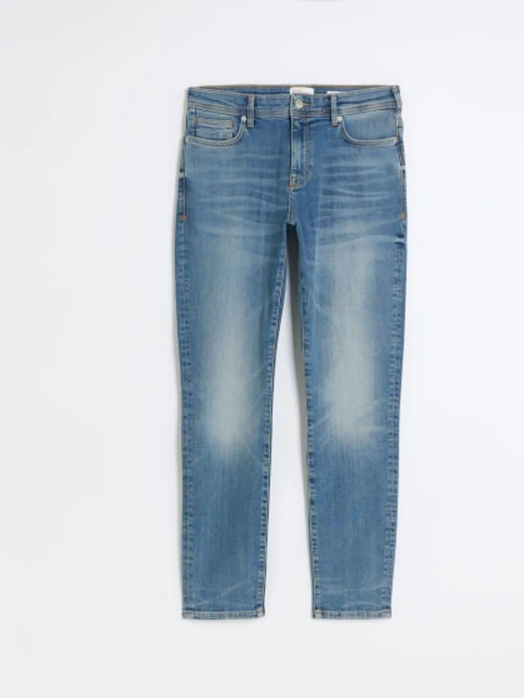 Blauw - River Island - Skinny-fit stretch jeans
