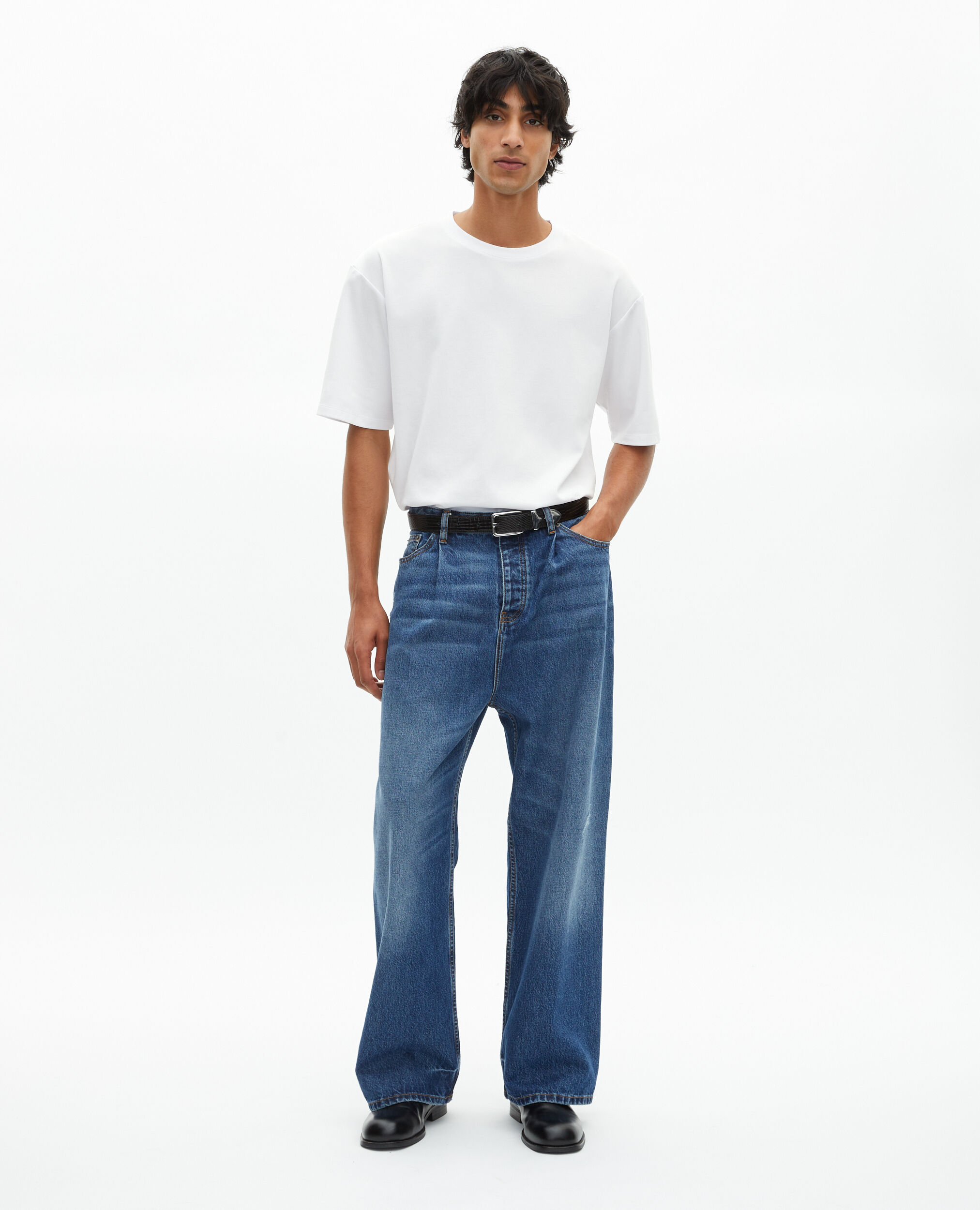 T-shirt Mixte large uni blanc