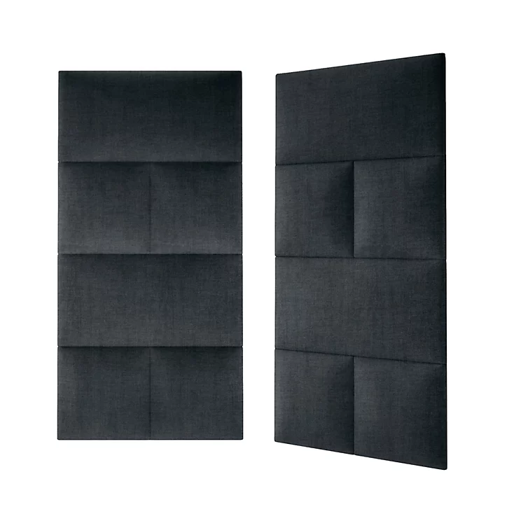 Coussin mural en tissu anthracite 30 x 30 cm Stegu